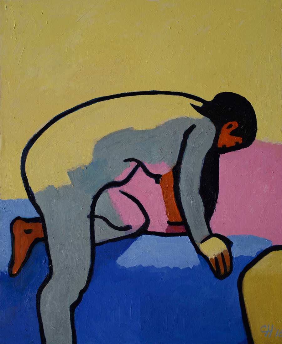 nude painting by the Venice painter, Curtis Hoekzema.