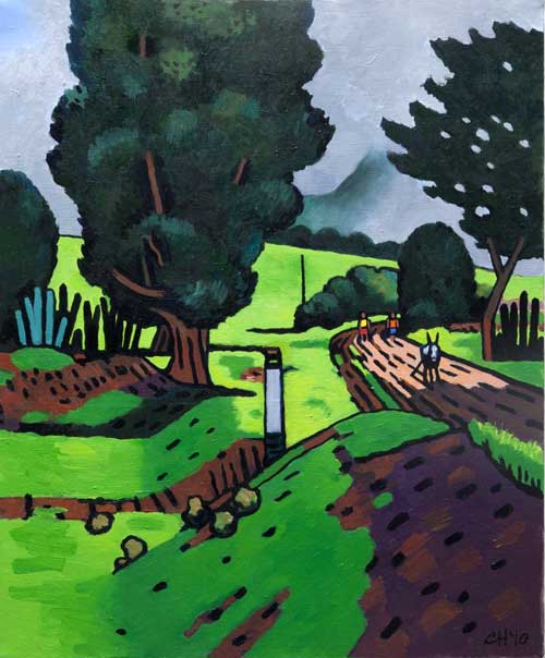 LANDSCAPE - oil painting by the Venice painter, Curtis Hoekzema.